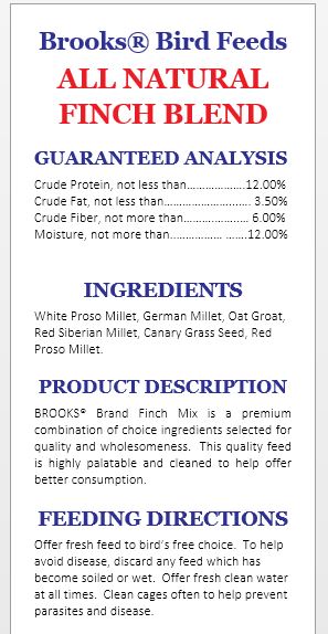 All Natural Finch Blend Bird Seed – Jones Seed Company