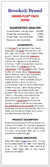 Grains Plus Finch Blend Bird Seed – Jones Seed Company